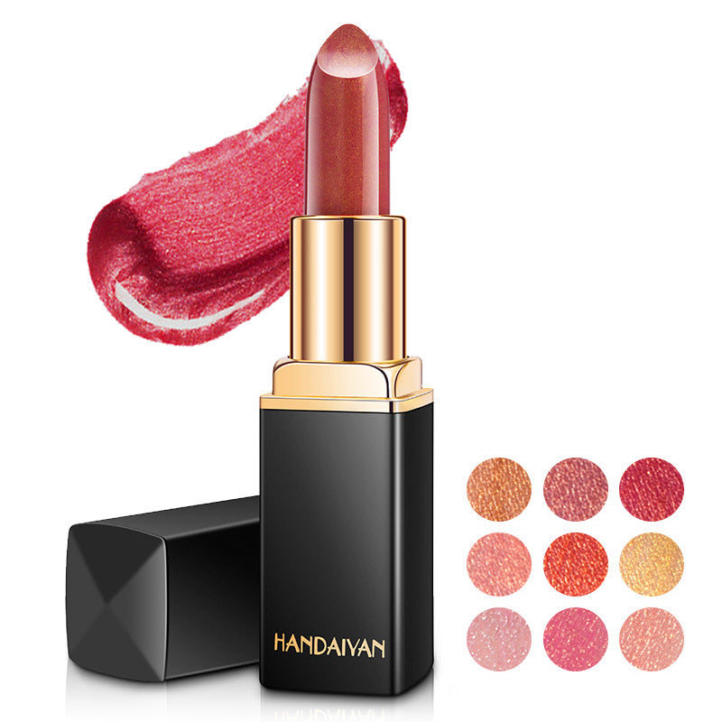 Rouge à Lèvres Métallique Nacré – Effet Doré Changeant Longue Tenue